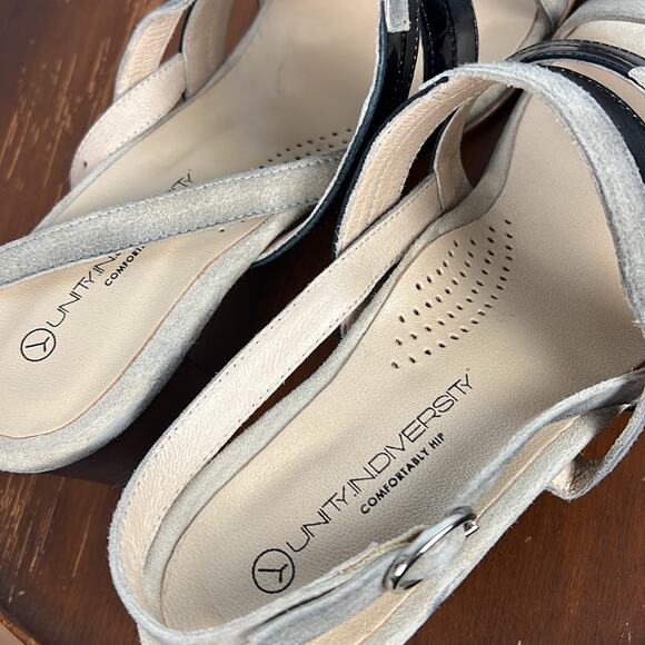 Unity in Diversity Happy strappy multicolor suede slingback sandals size 9 - Picture 7 of 8